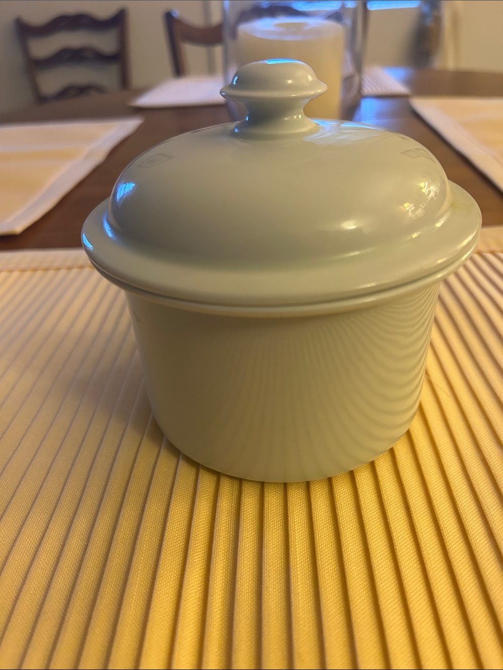 Dansk white Ceramic butter dish